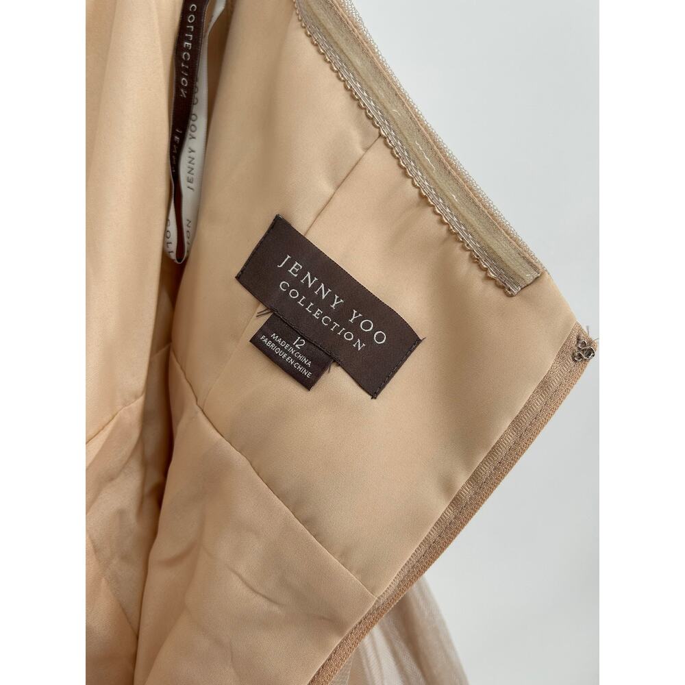 NWT Jenny Yoo Annabelle Gown - Size 12 Sandstone Cream - Picture 3 of 10